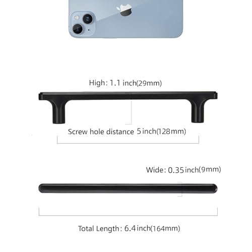 COTYKILEY 10 Pack 5 Inch(128mm) Matte Black Cabinet Handles Black Kitchen Cabinet Pulls Cabinet Door Handles Kitchen Cabinet Hardware Cupboard Drawer Pulls Dresser Handles - color: Matte Black, size: 5" Hole Center（128MM）
