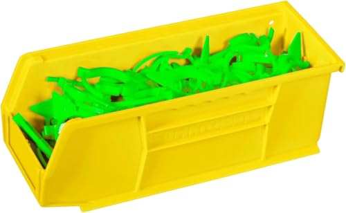 Akro-Mils 30224 AkroBins Plastic Storage Bins, 11"x 4"x 4", Yellow, 12-Pack - color: Yellow