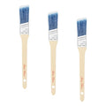 Bates Angle Paint Brushes, 1-Inch, 18 Pack - Treated Wood Handle, Stain & Wall Brushes for Painting Furniture & Walls - color: Wood Handle Angle, size: 18 Pack, 1"