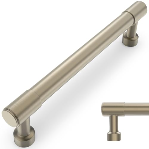 10 Pack 6-1/4 Inch(160mm) Kitchen Cabinet Handles Champagne Bronze Cabinet Pulls Alloy Drawer Pulls Solid Cabinet Hardware - color: Champagne Bronze, size: 6-1/4'' Hole Center(160mm)