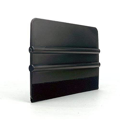 CCyanzi 4inch Vinyl Squeegee Tool Window Film Squeegee Decal Scraper Sign-Making Graphic Wallpaper Application, Felt Edge Protection Prevents Scratches - 10Piece Black - color: Black