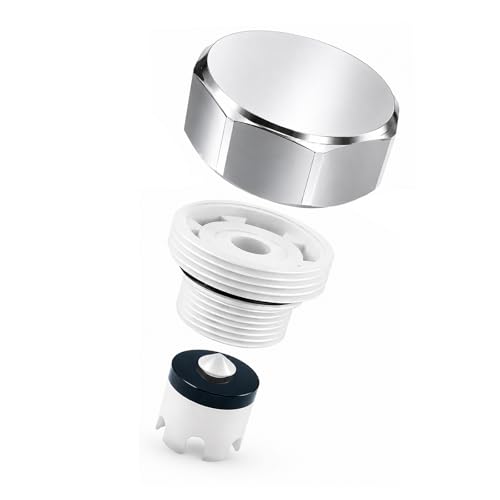 Silver Metal ASSE 1019-A Vacuum Breaker Check Valve Repair Kit, Anti-Siphon Replacement Parts, Corrosion Resistant, Chrome Plated Brass Top Cover, Plastic Body, Plunger & O-Ring, 1 Pack - color: silver metal