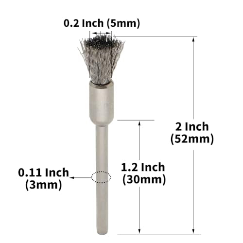 36-Piece Wire Brush Set - Metal Rust Removal, Polishing, Cleaning - Shaft 1/8″ (3mm) - Removes Burrs, Dust, and Oxide Layer - Handles Rough Surfaces - Designed for Industrial and DIY Enthusiasts - style: Set of 36 Wire Brushes with Steel and Brass Mix