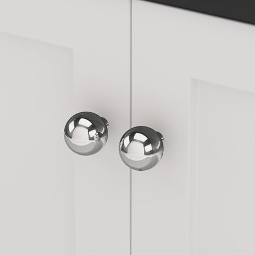 Goldenwarm 10 Pack Chrome Cabinet Knobs Kitchen Knobs for Cabinets - color: Polished Chrome