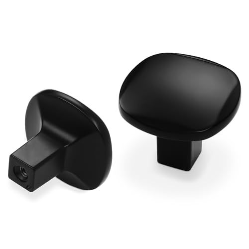 10 Pack Matte Black Kitchen Cabinet Knobs Black Drawer Knobs Kitchen Cabinet Hardware Zinc Alloy Handles Drawer Knobs Dresser Handles - color: Matte Black, size: Knob