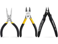 BOOSDEN 3 Pcs Plier Set Flush Cutter, Wire Cutter & Needle Nose 5 Inch - size: 5" Wire Cutter+5" Flush Cutter+5" Needle Nose