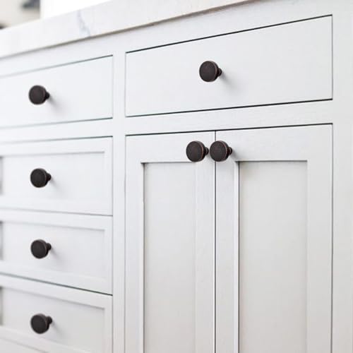 Goo-Ki 6 Pack Cabinet Knobs Antique Oil Rubbed Bronze Drawer Knobs Zinc Alloy Kitchen Hardware - Single Hole/Screw Bar Cabinet Pulls Drawer Handles - color: Antique Oil Rubbed Bronze, size: 1.2 Inches