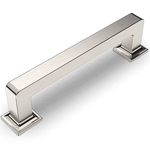 Amerdeco 10 Pack Brushed Satin Nickel Cabinet Pulls 3 Inch(76MM) Hole Centers Kitchen Cabinet Handles Cabinet Hardware Kitchen Handles for Cabinets Cupboard Handles Drawer Pulls ZH0019 - color: Brushed Satin Nickel, size: 3" Hole Center