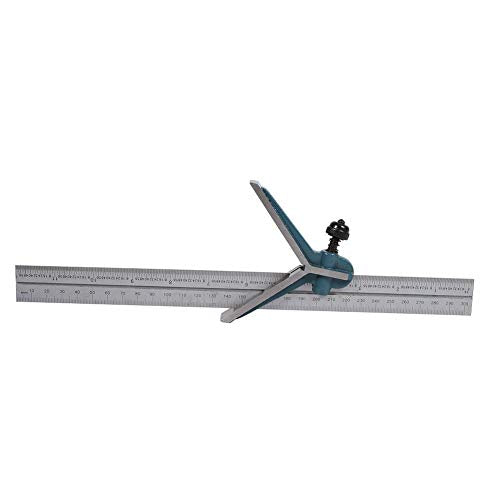 Combination Set,Stainless Steel Universal Bevel 180 Degree Angle Combination Protractor Ruler Set for Measuring Inner and Outer Angles of The Parts