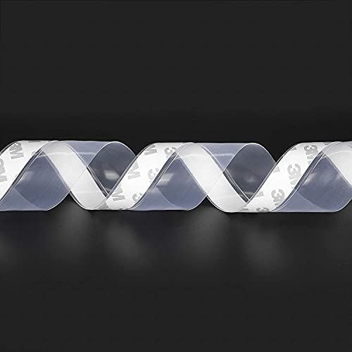 TAROSE Weather Stripping Door Seal, 49 Feet Long Transparent (Width 25mm) - color: Lucent, size: 25 mm, 49ft