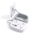 Cruise Essentials 2026,One Beat Travel Power Strip with USB C,Flat Plug - color: White, size: 10Ft