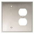 Henne Bery Soft Modern Decorative Wall Plate Switch Plate Outlet Cover (Blank/Duplex, Satin Nickel) - style: Blank/Duplex