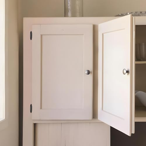 Matte Black Cabinet Hinges, 3/8 Inch Inset, 4 Pack(2Pairs) - color: Matte Black