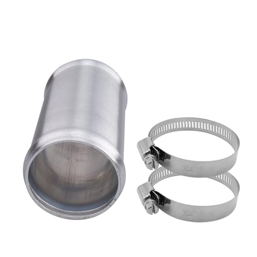 AC PERFORMANCE 2" (51mm) OD Aluminum Alloy Hose Joiner Silicone Pipe Connector Bead, 4" Length with 304 SS Clamps - size: 2" (51mm)