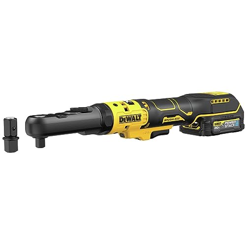DEWALT 20V MAX XR Cordless Ratchet Set, 3/8" and 1/2" Sealed Head Ratchet, Battery and Charger Included (DCF510GE1) - style: Kit with Battery