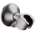 BRIGHT SHOWERS Strong Adhesive Shower Head Holder with Dual Angle Adjustable, Wall Mounted Handheld Shower Bracket, Easy Installation, Screw Mounting Options, Brushed Nickel - color: Brushed Nickel, style: Adhesive & Screw - 2 Angles