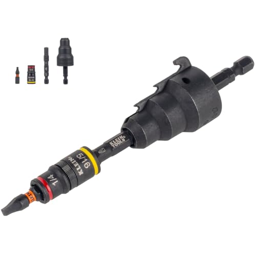 Klein Tools 85091HD Flip Socket Conduit Reamer, 3-in-1 Impact-Rated Tool for 1/2-Inch, 3/4-Inch, 1-Inch Conduit, Magnetic Bit Holder - style: Flip Socket Reamer
