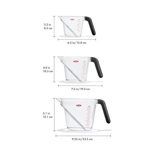 OXO Good Grips Angled Measuring Cups with Markings, Multi Size 3-Piece Set - size: Multi
