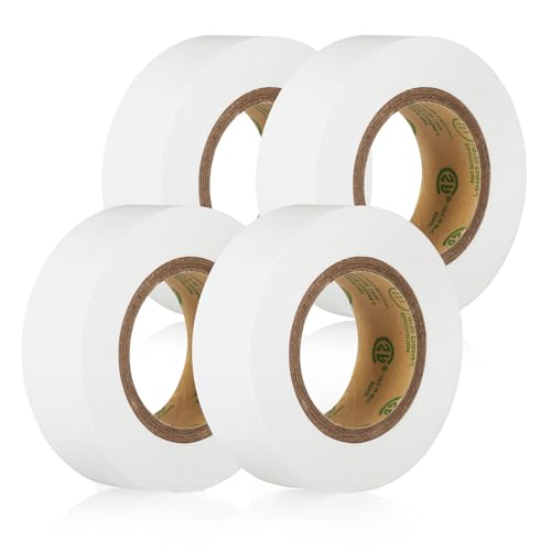 GEYYANG 4 Pack White Electrical Tape, UL Approved, 0.7in x 33ft - color: White