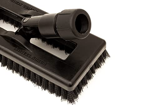SPARTA 3638831EC03 Polyester Rectangle Scrub Brush, Floor Brush, Cleaning Brush With Swivel Head For Cleaning, 8 Inches, Black - color: Black