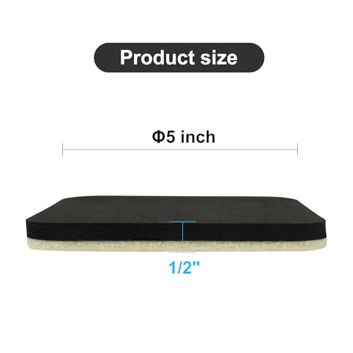 Felt Furniture Sliders 4 Pcs 5 Inch Furniture Slider for Hardwood Floors - size: 5 inch Square