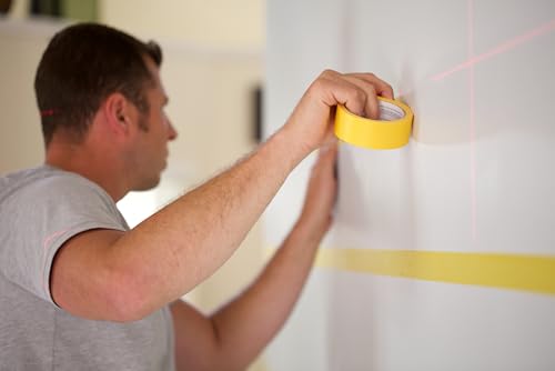 FrogTape Delicate Surface Multi-Use Painter's Tape with PAINTBLOCK, Low Adhesion, 1.41 inch Width, Yellow (280221) (Pack of 3) - size: 3 Rolls, 1.41” Width