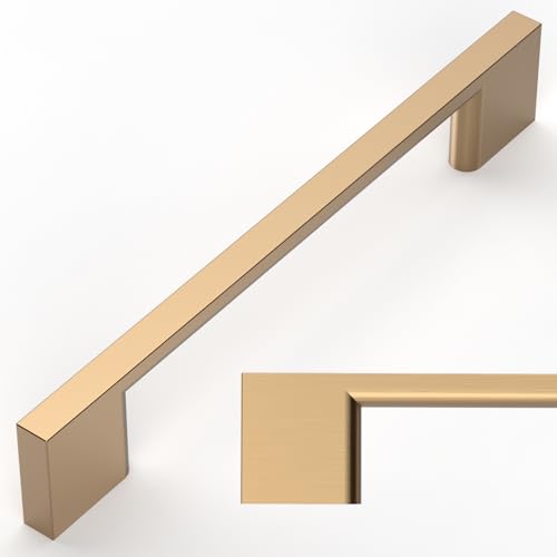 Amerdeco 10 Pack Champagne Bronze Cabinet Pulls 5 Inch(128MM) Hole Centers Kitchen Cabinet Handles Cabinet Hardware Kitchen Handles for Cabinets Cupboard Handles Drawer Pulls ZH0060 - color: Champagne Bronze, size: 5"/128mm Hole Center, style: 10 Pack