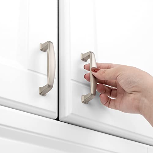 KOOFIZO 10 Pack 3 in Brushed Nickel Cabinet Pulls, Drawer Handles 1817 - color: Brushed Nickel, size: 3" CC - 10Pcs