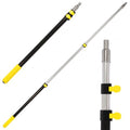 2.4–6 FT Telescoping Extension Pole, Lightweight Aluminum Extendable Paint Roller Pole for Painting, Dusting, Window Cleaning, Sturdy Extension Pole with Foam Grip (Yellow) - size: 6 FT Yellow