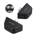 TROND Black Outlet Extender 2 Pack, 3 Plug Outlet Adapter - color: Black, size: 3AC-3 Prong Plug, 2 Pack