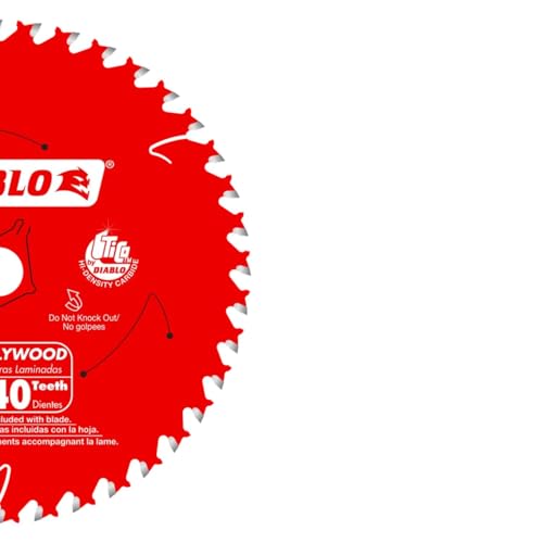 Diablo Finish Trim Saw Blade - 6-1/2" Dia, 40-Teeth, 5/8" Arbor - size: 6-1/2" Dia x 40T x 5/8" Arbor, style: Finish/Plywood