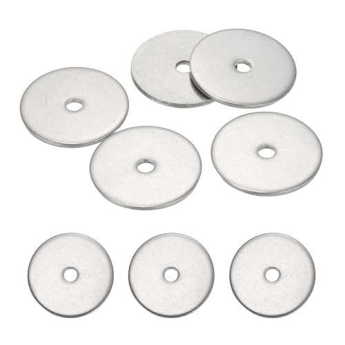 MECCANIXITY 5 Pcs M4 Stainless Steel Flat Washers Round Assortment Parts Spacers Assorted for Screws, Bolts, Plumbing, Automotive, Electrical 4.5mm ID 30mm OD 2mm Thick - size: M4, 4.5mm ID 30mm OD 2mm Thick