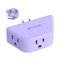 TROND Purple Outlet Extender with 3 Way Angled, for Tight Spaces - color: Purple, size: 3AC-3 Prong Plug, 1 Pack