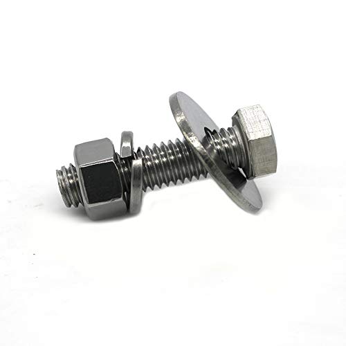 Bolt Fullerkreg 5/16-18x1 Stainless Steel Hex Head Screws Bolts - size: (10 Sets) 5/16x1"