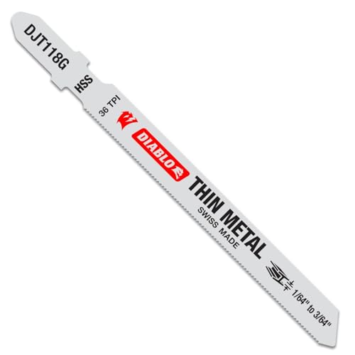 Diablo High Speed Steel T-Shank Jig Saw Blade - 3-5/8" Length, 5-Pack