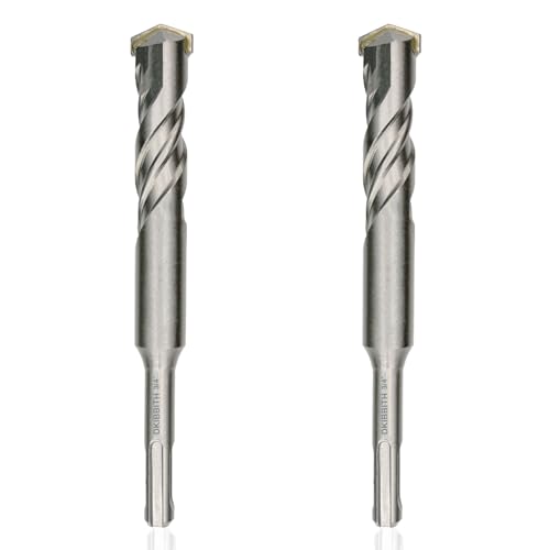2-Piece 3/4" SDS Plus Drill Bits Rotary Hammer Drill Bit Set, Carbide Tipped for Drilling Concrete Cement Porcelain Tiles Ceramic Pots Stone Brick, Diameter 20mm, 160mm Long, SDS Plus Shank. - size: 2 Pcs 3/4", style: 6"