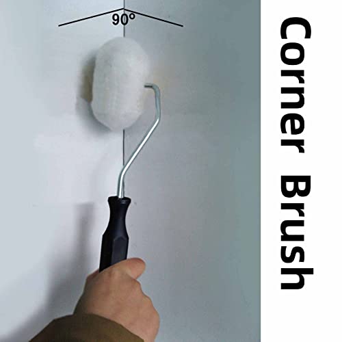 KUPOO Corner Paint Roller Kit Drywall Edger with Frame & Sleeve,3Piece - size: Corner Paint Roller