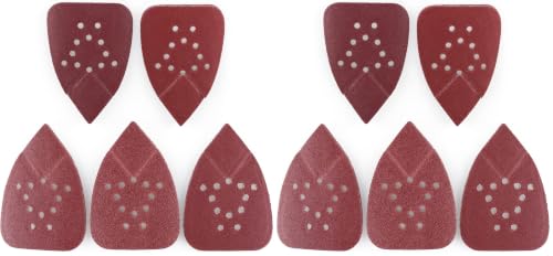 LotFancy Sanding Pads for Black and Decker Mouse Sanders, 50PCS 60 80 120 150 220 Grit Sandpaper Assortment - 12 Hole Hook and Loop Palm Detail Sander Sanding Sheets Sand Paper (Pack of 2) - size: 60/80/120/150/220 Grit (Pack of 2)