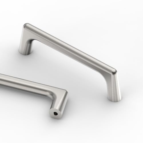 Asidrama 6 Pack 3.75 Inch(96mm) Brushed Satin Nickel Cabinet Pulls Cabinet Handles Cupboard Handles Kitchen Cabinet Hardware for Cupboard Drawer Pulls - color: Brushed Satin Nickel, size: 3.75" Hole Center, style: 6 Pack