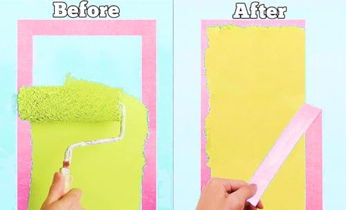 5 Rolls Pinstripe Tape - Masking Tape 1/16", 1/8", 1/4", 1/2", 3/4" - Thin Painters Masking Automotive Tape for DIY, Car, Auto, Paint, Art, Tumblers (Pink) - color: Pink