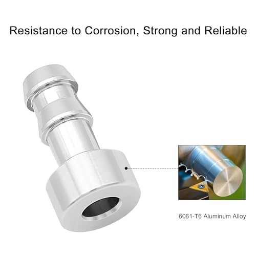 EVIL ENERGY 3/8" Weld On Hose Barb Tail Nipple On Bung Fitting Adapter Natural Aluminum 2PCS - size: 3/8 barb