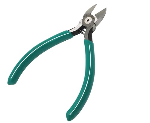iexcell 4.5" Side Cutter Diagonal Wire Cutting Pliers Nippers Repair Tool, Green, Chrome-Vanadium Steel - size: 4.5 Inches