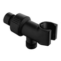 Universal Black Shower Head Holder, Adjustable Arm Mount Bracket with Brass Swivel Ball - Matte Black - color: Matte Black