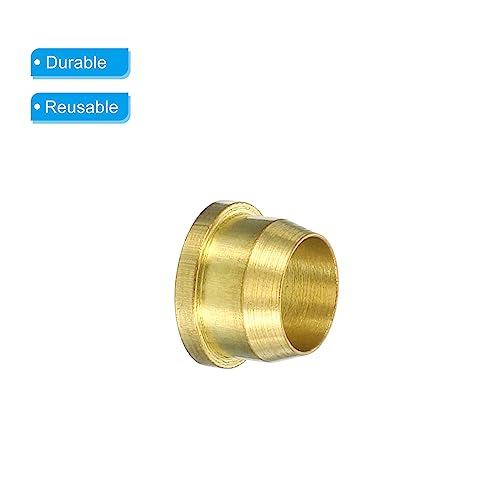 PATIKIL 6mm Tube OD Brass Compression Sleeves Ferrules 5 Pack Brass Compression Fitting Assortment Kit