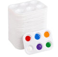 Plastic Round Paint Pallet Tray Painting Palettes Bulk 100Pcs