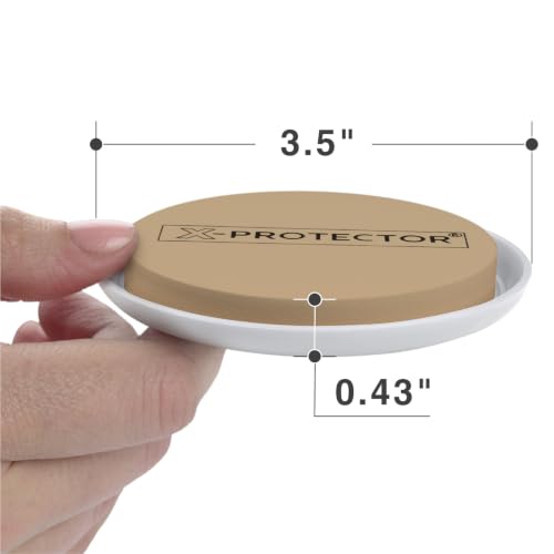 Furniture Sliders for Carpet X-PROTECTOR - 8 PCS 3 1/2" - size: 8 PCS 3.5", Beige & White