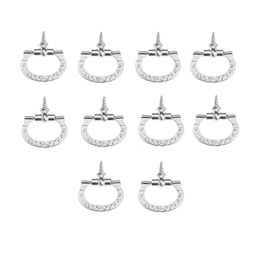 dophee 10Pcs Mini Cabinet Pulls, Self-Tapping Screws Knobs, Silver - color: Silver