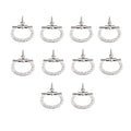 dophee 10Pcs Mini Cabinet Pulls, Self-Tapping Screws Knobs, Silver - color: Silver