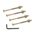 PATIKIL 4 Set Bunk Bed Bolts and Nuts Kit, M6x90mm Furniture Bolts Hex Drive Socket Cap Hardware Replacement for Beds Headboards Chairs - size: M6x90mm