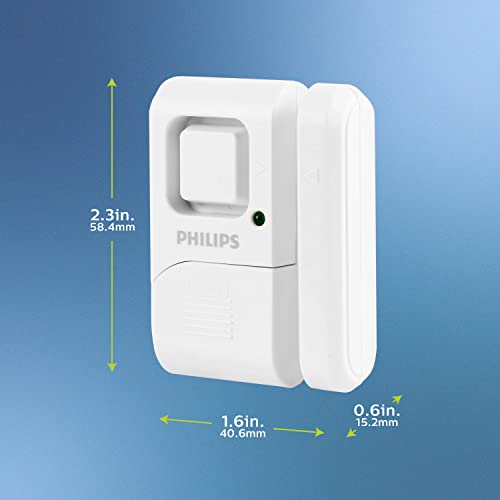 Philips Personal Security Window and Door Alarm, 2 Pack, Wireless Chime - size: 2 Pack